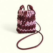 Load image into Gallery viewer, The 8 Hrs Bag is the perfect day-to-night bag to carry just the essentials. Handcrafted individually in Italy by our Lab using a traditional Macrame technique.
